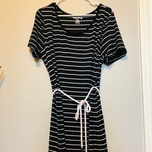 Just Love tshirt dress with tie waist